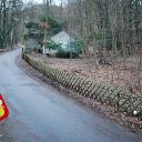 house, Falkensteiner Weg, forest, playground, traffic sign, fence